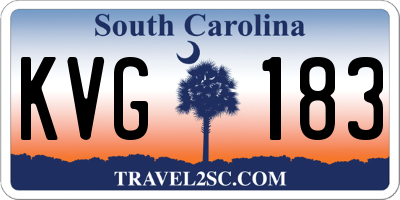 SC license plate KVG183