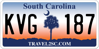 SC license plate KVG187
