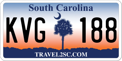 SC license plate KVG188