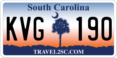 SC license plate KVG190