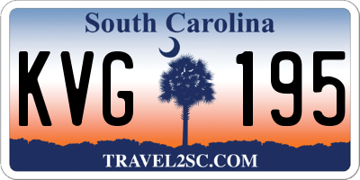 SC license plate KVG195