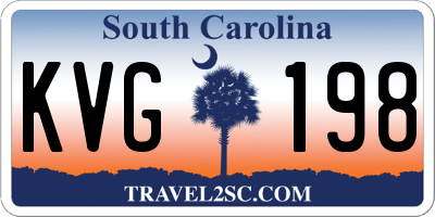 SC license plate KVG198