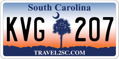 SC license plate KVG207