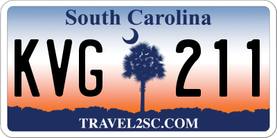 SC license plate KVG211