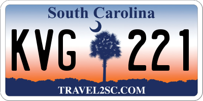 SC license plate KVG221