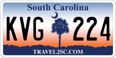 SC license plate KVG224