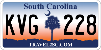 SC license plate KVG228