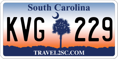 SC license plate KVG229