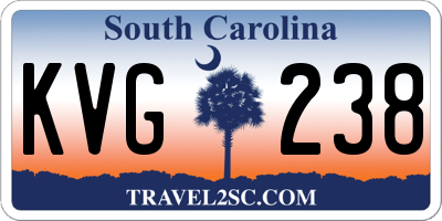 SC license plate KVG238