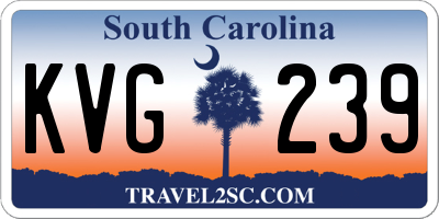 SC license plate KVG239