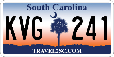 SC license plate KVG241