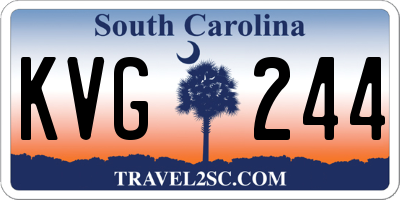 SC license plate KVG244