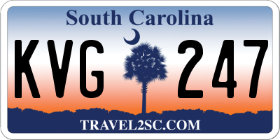 SC license plate KVG247