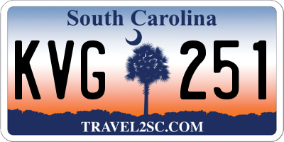 SC license plate KVG251
