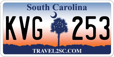 SC license plate KVG253