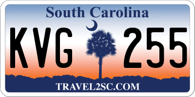 SC license plate KVG255