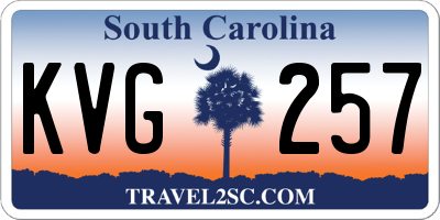 SC license plate KVG257