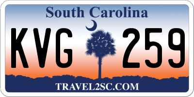SC license plate KVG259
