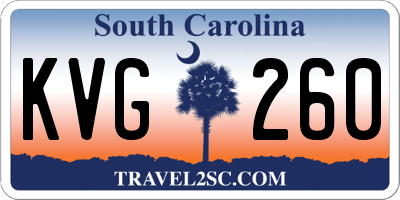 SC license plate KVG260