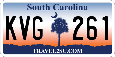 SC license plate KVG261