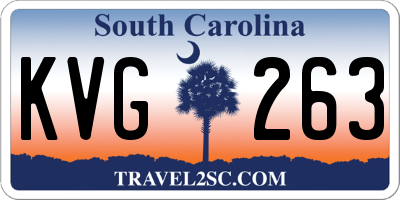 SC license plate KVG263