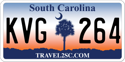 SC license plate KVG264