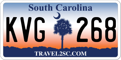 SC license plate KVG268