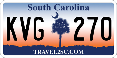 SC license plate KVG270