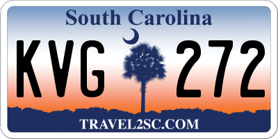 SC license plate KVG272