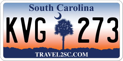 SC license plate KVG273