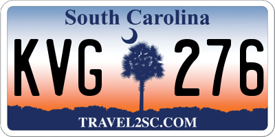 SC license plate KVG276