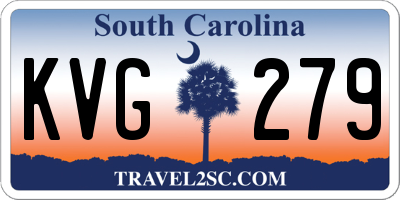 SC license plate KVG279