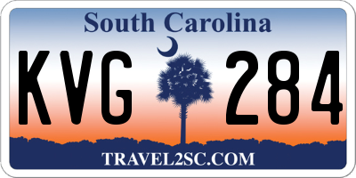 SC license plate KVG284