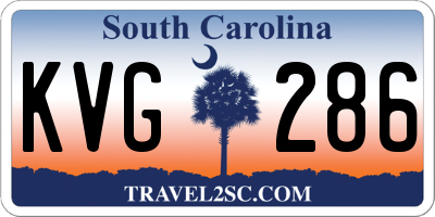 SC license plate KVG286