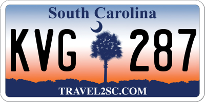 SC license plate KVG287