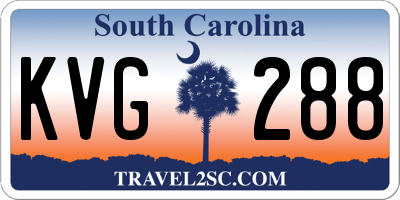 SC license plate KVG288