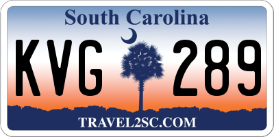 SC license plate KVG289