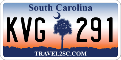 SC license plate KVG291