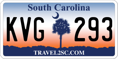 SC license plate KVG293