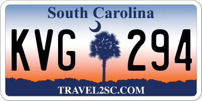 SC license plate KVG294