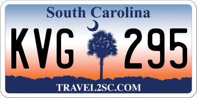 SC license plate KVG295