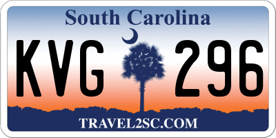 SC license plate KVG296