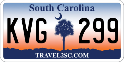 SC license plate KVG299