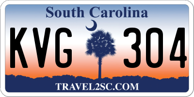 SC license plate KVG304