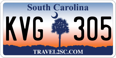 SC license plate KVG305