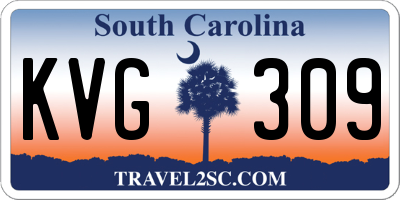 SC license plate KVG309