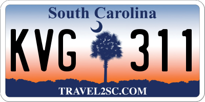 SC license plate KVG311