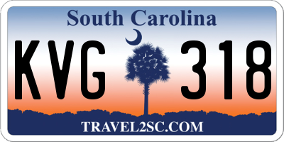 SC license plate KVG318