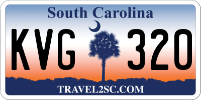 SC license plate KVG320