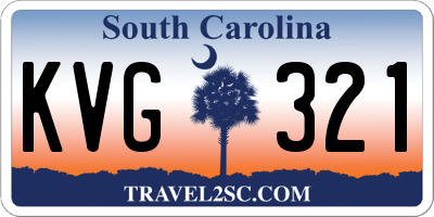 SC license plate KVG321